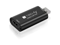 Techly I-Usb-Video-1080Ty, Svart, Windows 10, Windows 7, Windows 8, Windows Vista, Windows Xp, 1920 X 1080 Pixlar, 12 Bit, 60 Hz, Hdmi