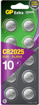 Piles Cr2025-Lot De 10 Piles | Extra | Batteries Cr 2025 Lithium 3V-Longue Durée