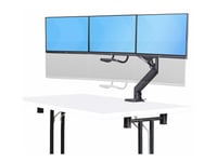 Startech.Com Crossbar Triple Monitor Desk Mount, Vesa 75X75/100X100 - Monteringssats - Justerbar Arm - För 3 Lcd-Bildskärmar - Trippel Monitormontage - Aluminium, Stål, Plast - Svart - Skärmstorlek: 17"-27" - Disk-Monteringsbar