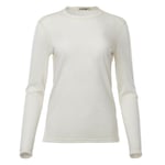 Aclima Womens Lightwool Undershirt Long Sleeve (Vit (NATURE) Medium)