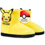 Pokémon Chaussons Enfant Garcon Pikachu Pantoufles Fantaisie Chausson Mixte Enfant 28-38 (Jaune, 33 EU)