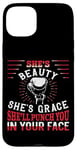 iPhone 15 Plus Boxing Girl Vintage She'S Beauty She'S Grace She'Ll Punch Case