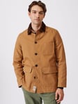 Aubin Canwick Contrast Cord Collar Worker Jacket, Tan