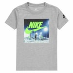 Nike Hoop Show Child Tee Shirt Boys Kids Grey Top Crew Neck Lightweight T-shirt