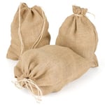 La Cordeline 3 Sacs Toile Jute 30x35 cm Cordon, Sac stockage Conservation Pomme de terre, Sac récolte, Noix