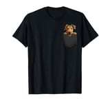 Funny Welsh Terrier Puppy Dog In Pocket Cute Pet Lover T-Shirt