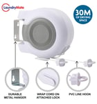 30M Retractable Washing Line Reel Double Wall Mounted Clothes Dryer Airer