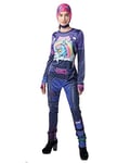 Rubie's Official Fortnite Brite Bomber Costume, Adult Ladies UK Size 14-16, Gaming Skin