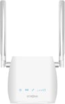 Routeur WiFi 4G LTE 300M Jusqu'à 150 Mbps 4G/300 Mbps WiFi 1 Port RJ45 Fonctionne avec Tous Types de SIM Partage de Réseau Mobile Antennes Détachables Facile à Installer Blanc