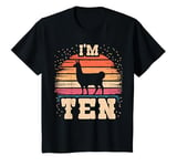 Youth Llama 10 Year Old Birthday Boy Girl 10th Alpaca Birthday T-Shirt