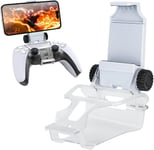 Ps5 Controller Phone Mount Clip, Support De Contrôleur Clip De Fixation Support De Téléphone Portable Pour Manette De Jeu Ps5 Dualsense-Blanc