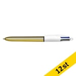 Kulspetspenna | BIC 4 Colours Shine | guld | 12st