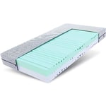 FDM Space Matelas en Mousse Hauteur 20 cm H3 H4, Blanc, 180 x 200 cm