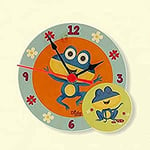 Dida - Horloge de Table en Bois Enfant – Grenouilles – Horloge Murale et de Table pour la Chambre des Enfants avec Les Animaux de la forêt