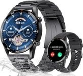 Montre Connectée Homme Avec Appel Bluetooth Assistant Vocal,2 Bracelets,1.32'' Montre Connectée Sport Spo2 Calorie Etanche Smartwatch