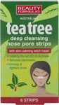 Beauty Formulas Australian Tea Tree Deep Cleansing Nose Pore Strips - 6 Pack