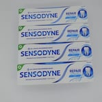 Pack Of 4 75ml Sensodyne Repair & Protect Daily Repair Mint Flavour Toothpaste.