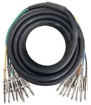 Cable Multicore Jack 6,3mm Audio DJ PA Scene Enregistrement 8 Connecteurs 10m