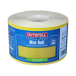 Faithfull FAIAR115120Y Rouleau de papier abrasif fin (grain 120) 50 m Jaune (Std) 115 mm x 50 m