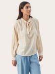 Part Two Epoke Tie Neck Long Sleeve Blouse, Sunlight Shine