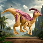 Jurassic World Chaos Theory Wild Roar Parasaurolophus Dinosaur Figure