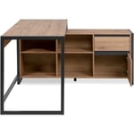 Bureau d'angle bois clair contrasté - BU70105