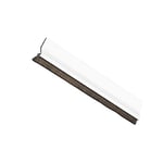 Amig - Draught Excluder for Entrance or Passage Doors | Self-Adhesive Overlay Draught Excluder | Hair Brush | Plastic Sheet Between the Brush | 82 cm | White | Aluminium