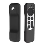 Trolsk silikonetui med AirTag Fit (Siri Remote gen 3) - Sort