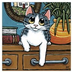 Ready Funny Cat Greeting Card Lisa Marie Robinson Humorous Cards Greetings Cats