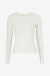 Gina Tricot - Topp Basic Long Sleeve Top - Vit