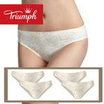 4 Pack Size 20 Triumph Flower Minimizer Tai Brief Vanilla Womens