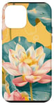 Coque pour iPhone 12 mini Jaune Pop Art Imprimé Animal Fleur Lotus Éléments Célestes