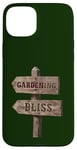 Coque pour iPhone 15 Plus Jardinage, panneau de signalisation en bois Bliss Garden