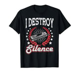 Mouth Organ I Destroy Silence Harmonica T-Shirt