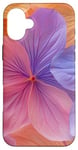 Coque pour iPhone 16 Plus Mélange floral romantique dans des tons orange chaud et bleu froid