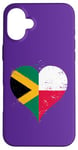 iPhone 16 Plus Vintage Flag in Heart for Jamaica Poland A Jamaican Polish Case