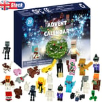 Christmas Minecaft Figure 24 Days Countdown Advent Calendar 2024 Surprise Gifts