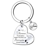 LKJHGF Porte Clé Parrain Cadeau Parrain Cadeau Parrain Marraine Demande porte cle veux tu etre mon parrain Porte Clef Personnalisé Cadeau Homme Anniversaire Cadeau Fête Des Pères (2)