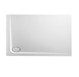 Receveur de douche en acrylique 130x90x4,8 rectangulaire AMI16L blanc