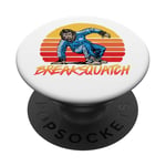 Breaksquatch Break Dancing Sasquatch B-Boy Bigfoot 80s Funny PopSockets PopGrip Adhésif