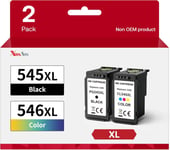 Remplacement pour CANON PG-545XL CL-546XL Cartouches d'encre (Noir, Couleur) PG-545 CL-546 XL Compatible pour Pixma MX495 TR4550 TR4551 TS3150 TS3151 MG2450 MG2500 MG2950 MG2550S MG2555S MG3050