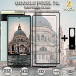 2-Pack GOOGLE PIXEL 7A Skärmskydd & 1-Pack linsskydd - Härdat Glas 9H - Super kvalitet 3D