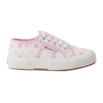 Superga Kids Unisex Childrens/Kids 2750 Flowers Gingham Trainers (White Avorio/Pink) - Pink & White material_Synthetic - Size UK 7.5 Infant