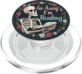 Go Away I'm Reading Squelette Livre de lecture drôle PopSockets PopGrip pour MagSafe