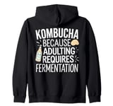 Kombucha Tea Brewing Fermentation Brew Kombucha Zip Hoodie