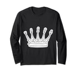 Royal Crown Illustration Elegant and Regal Art Design Long Sleeve T-Shirt