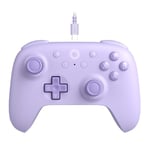 8Bitdo Ultimate 2C Wired Controller for Windows PC and Android, with 1000Hz Polling Rate, Hall Effect Joysticks and Hall Triggers, and Remappable L4/R4 Bumpers (Purple)