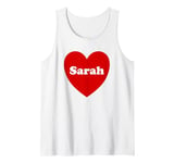 I Love Sarah Heart Cute Sarah Name Birthday Tank Top