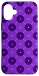 Coque pour iPhone 16 Plus Purple Disco Retro Circle Spots Dots 60s 70s Pattern