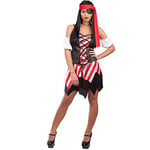 Carnival Toys 83208 – Costume Femme Pirate Iolanda, Dame avec Bandeau Cheveux, Universelle S, M,